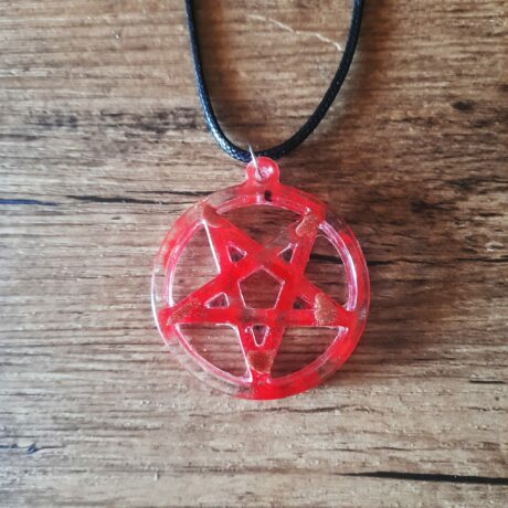 Pentacle inversé jaspe rouge